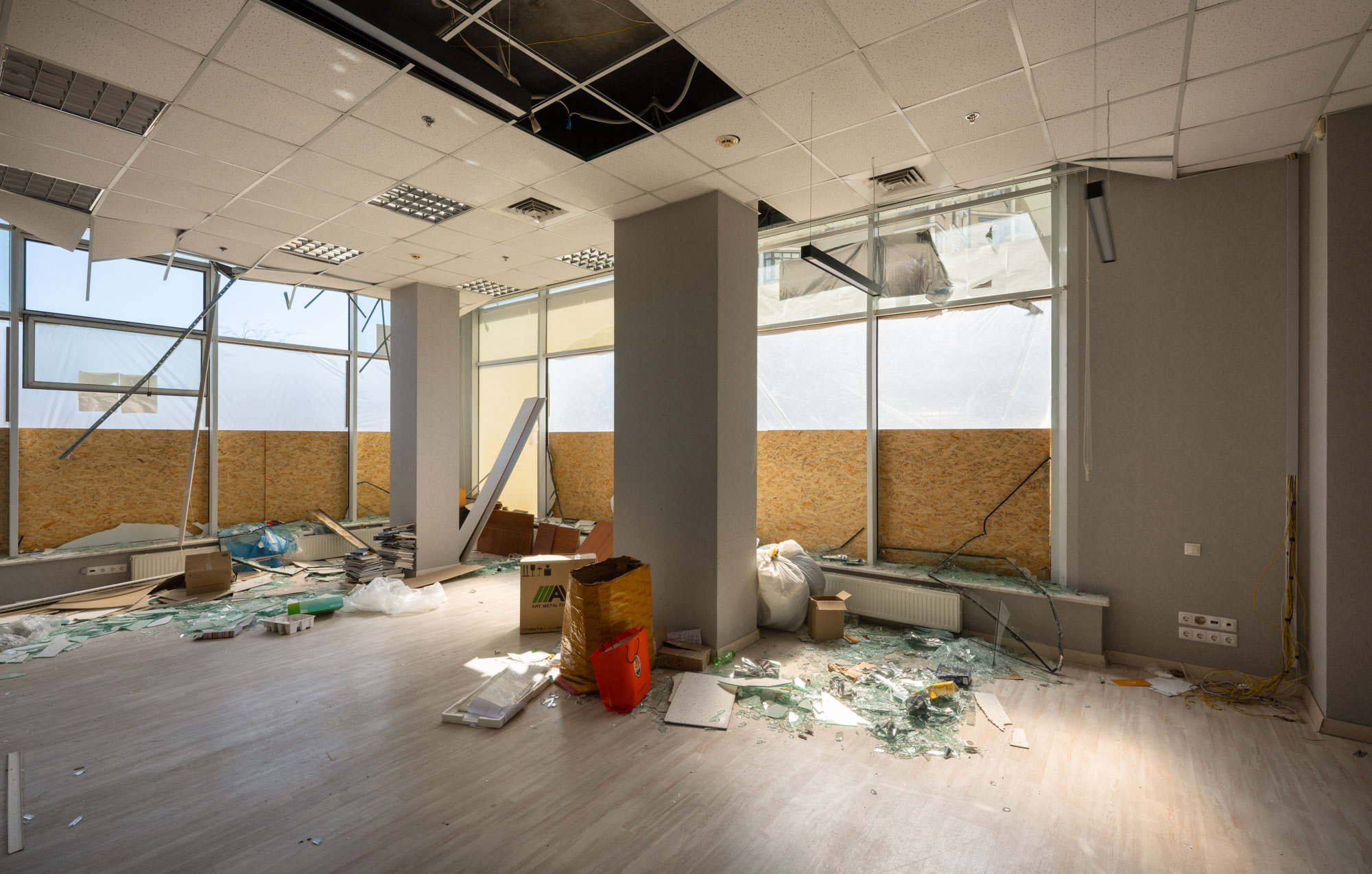 007 Office after nearby missile strike, Odessa 007 Office after nearby missile strike, Odessa